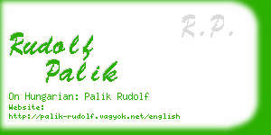 rudolf palik business card